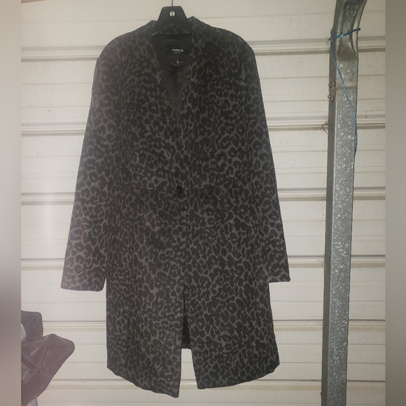 Gorgeous Plus Size 2x Torrid Animal Print Wool Coat winter jacket - Picture 6 of 11